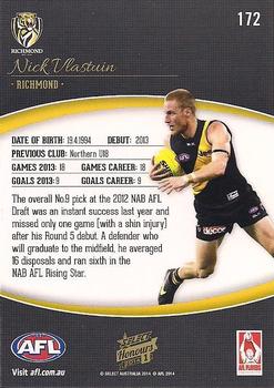 2014 Select AFL Honours Series 1 #172 Nick Vlastuin Back
